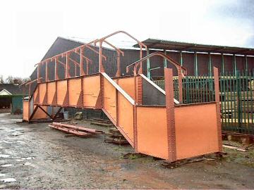 2005 - The ex-Trowbridge footbridge at Williton on 5 February. This work is licenced under a Creative Commons Licence. © Jon Tooke 