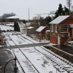 The 'white stuff' at Williton Station on 18 March 2018 – ©(cc) Mike Collins
